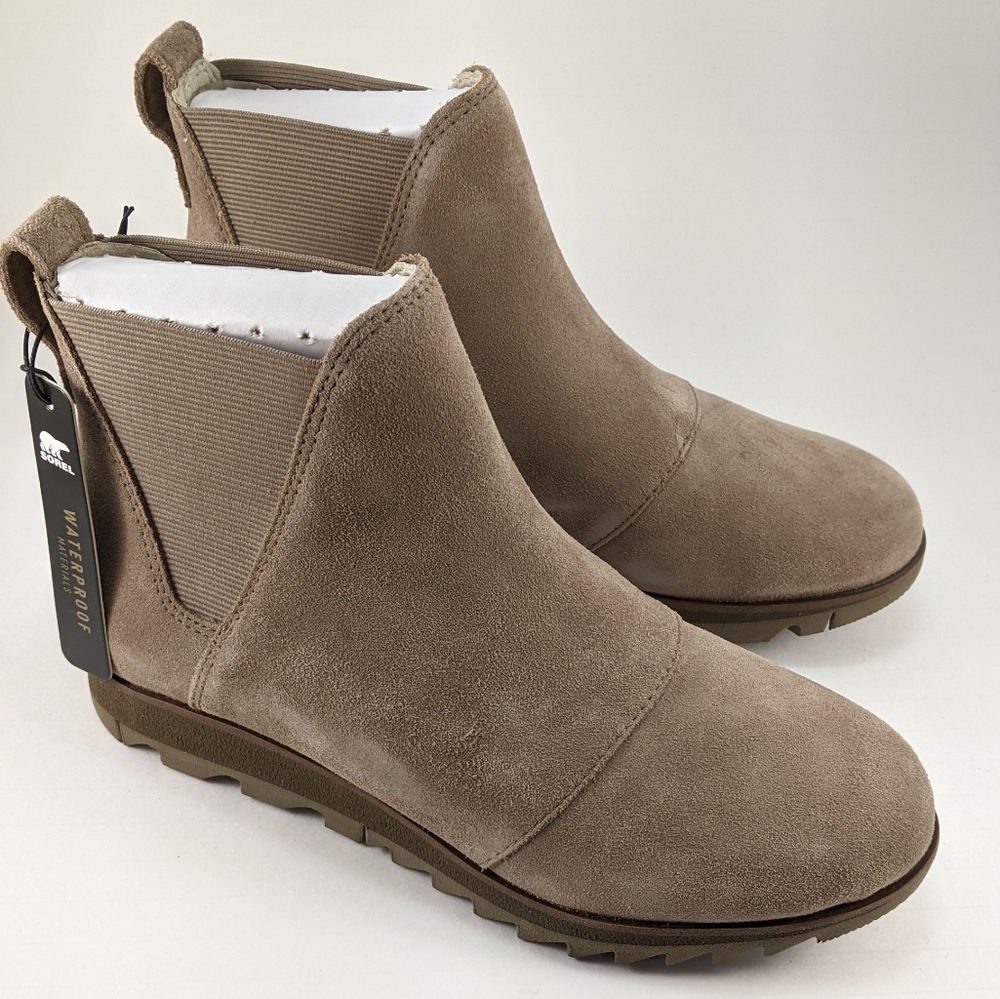 Sorel Harlow Chelsea waterproof bootie- brown/5.5